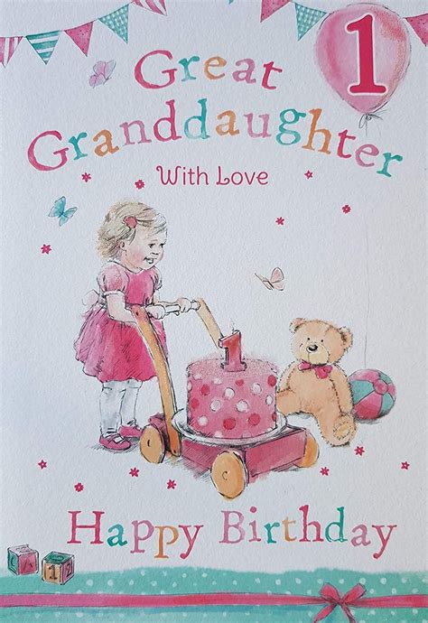 Lovely Granddaughter Birthday Greeting Card Cards Great Granddaughter