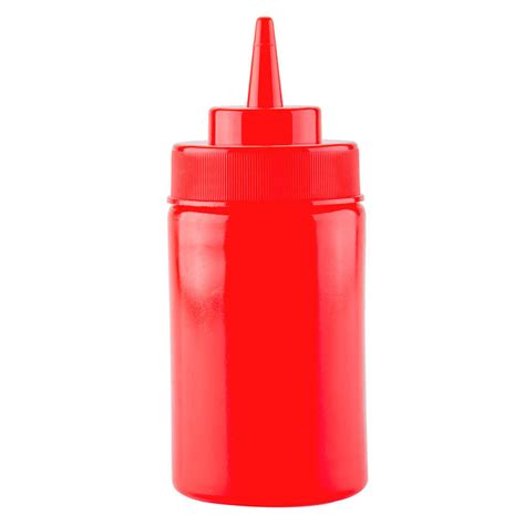 12 Oz 275 Inch Wide Mouth Squeeze Bottle 625 Inch Tall Red