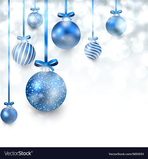 Background With Blue Christmas Balls Royalty Free Vector