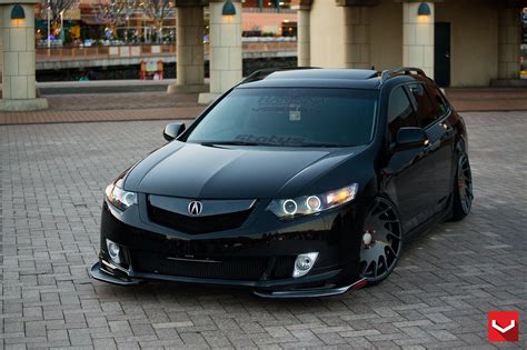 Slammed Glossy Black Acura Tsx — Gallery