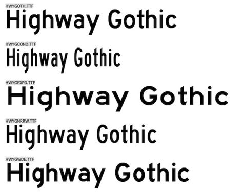 Highway Gothic Font Free