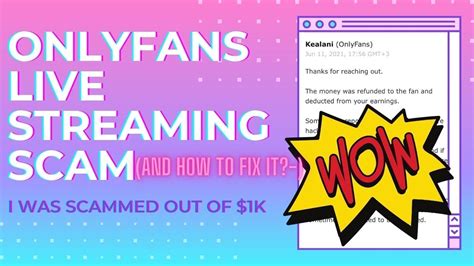 Onlyfans Live Streaming Scammed Out Of K During A Hour Stream