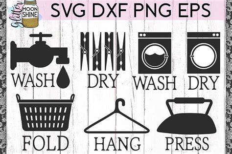 Laundry Sign Design Bundle Of Svg Dxf Png Eps Cutting File