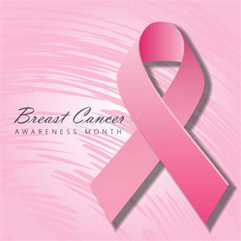 Breast Cancer Awareness Month Poster Or Banner Design With Realistic