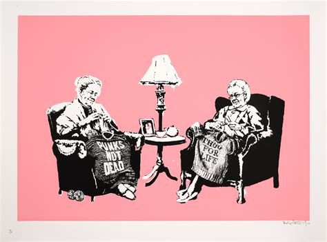 Banksy is without doubt the world's most famous and celebrated graffiti artist. BANKSY | GRANNIES | Banksy | Online2020 | Sotheby's