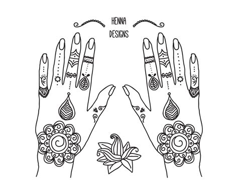 Large Vector Henna Designs
