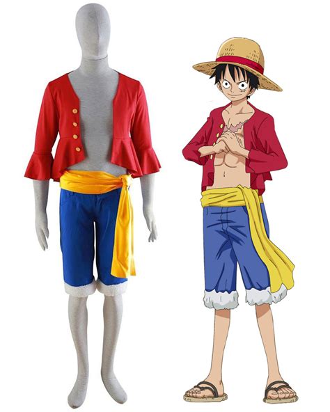 One Piece Monkey D Luffy New World Costume Outfits For Cosplay