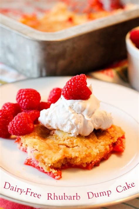 Rhubarb Dump Cake Recipe Simple Delicious And Dairy Free