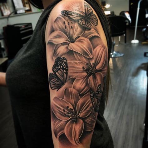 Lily Tattoo Lily Tattoo Sleeve Stylist Tattoos Flower Tattoo Shoulder