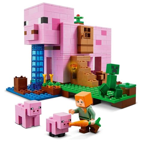 Lego 21170 Minecraft The Pig House Building Set Smyths Toys Uk