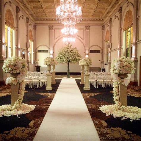 Beautiful Indoor Ceremony Setup Curzon Hall Wedding Aisle Outdoor