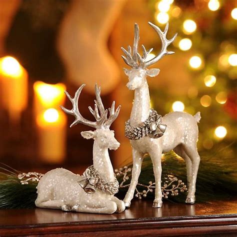 White Deer Statue Set Of 2 From Kirklands Christmas Deer