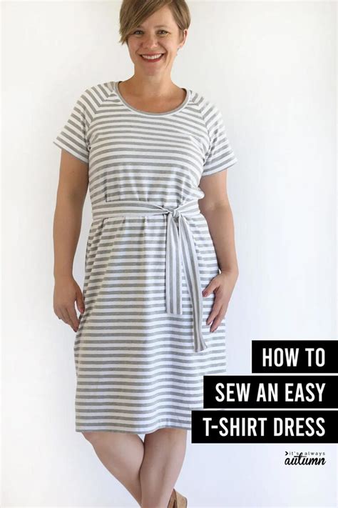Easy T Shirt Dress Sewing Tutorial And Free Pattern From Its Always