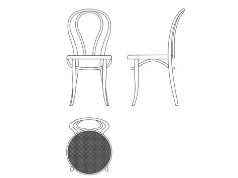 Thonet Arm Chair No 18 1876 In Autocad Cad 2077 Kb Bibliocad