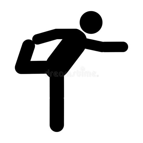 Man People Athletic Exercise Stretching Symbol Stock Illustrations