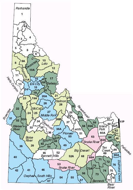 27 Hunting Unit Map Idaho Map Online Source