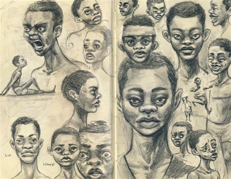 Afro Carribean African Faces Illustration Art African