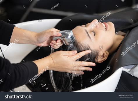 Woman Getting Her Hair Washed Beauty Stock Photo Shutterstock