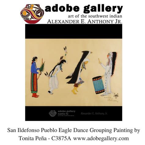 San Ildefonso Pueblo Eagle Dance Grouping Painting By Tonita Peña C3875a Adobegallery