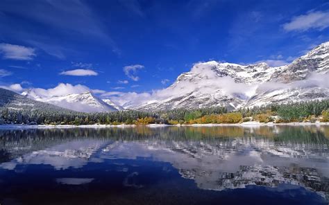 1920x1200 Mountains Lake Ripples Sky Clouds Wallpaper