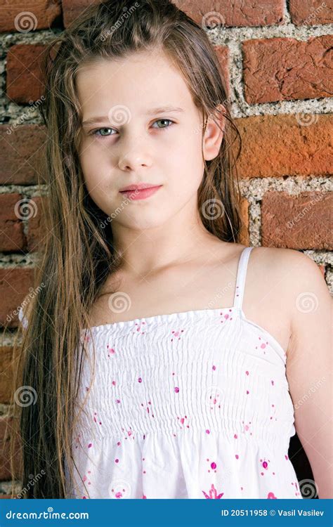 Cute Child Girl Stock Photo Image Of Little White Sweet 20511958