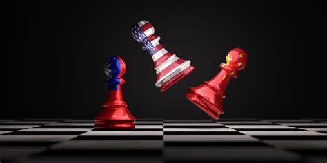 Premium Photo United States Of America Chess Battle With China Chess