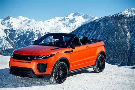 Images Land Rover 2016 Evoque Convertible Winter Orange Snow Auto