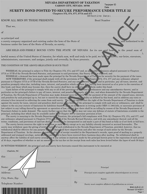 Nevada Sales Tax Bond | Jet Insurance Company