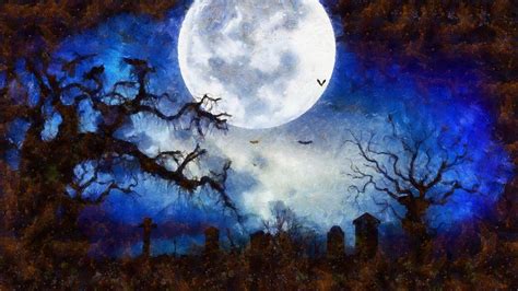 Halloween Horror Night Painting By Esoterica Art Agency Fine Art America