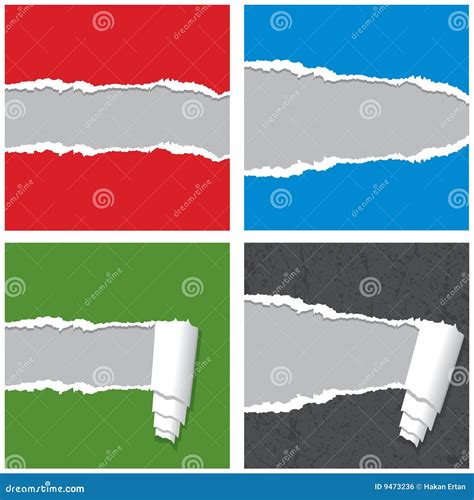 Ripped Papers Stock Vector Illustration Of Grunge Empty 9473236