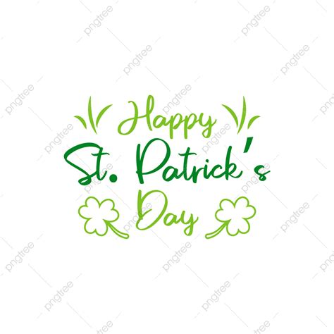 St Patricks Day Vector Hd Png Images St Patricks Day With Shamrock On