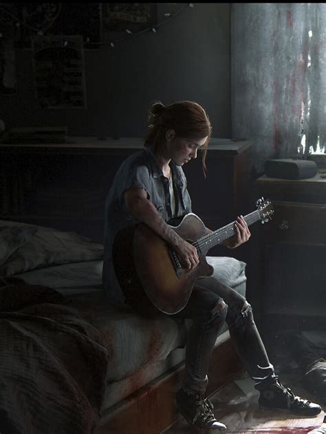 Ellie Playing Guitar Womens Chiffon Top By Alexdemolisher Redbubble