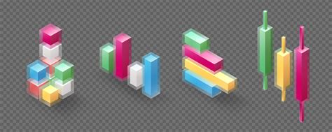 Set Of Isometric Objects In Clear Glass 680369 Vector Art At Vecteezy
