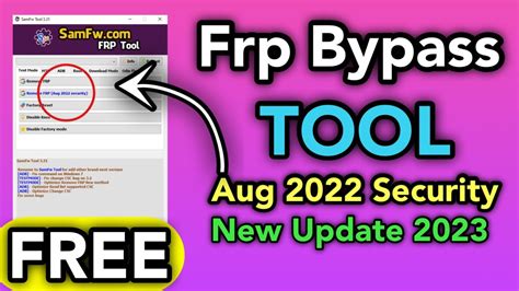 Frp Bypass Tool 2023 Samfw Tool 331 Remove Samsung Frp One Click