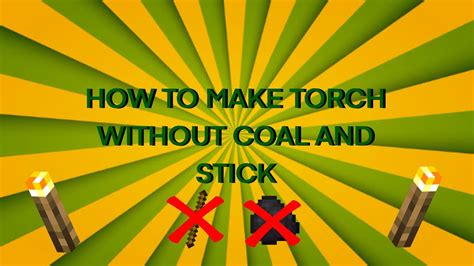 How To Make Torches In Minecraft And Minecraft Pe Without Looking For