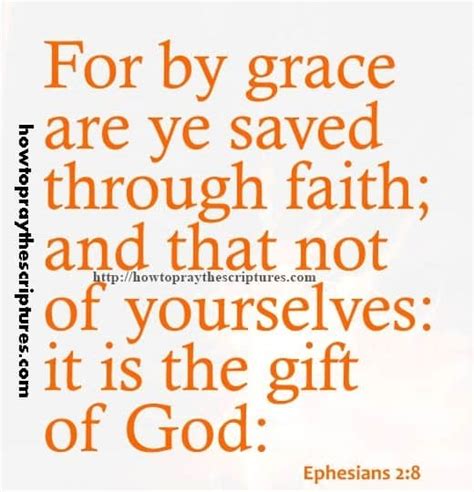 For By Grace Are Ye Saved Through Faith Ephesians 2 8
