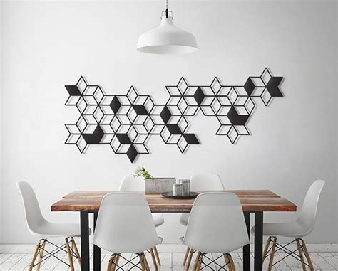 Geometric Wall Art Metal Wall Art Minimalist Wall Art Interior Decor