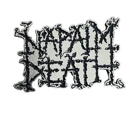 Napalm Death Logo Square Bloodstain Badges