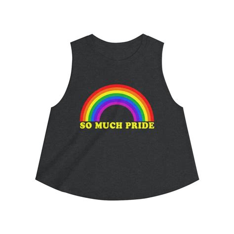 So Much Pride Women S Crop Top Gay Pride Shirt Etsy