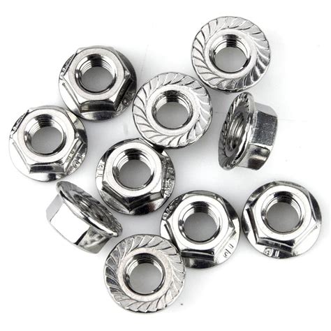 M8 Stainless Flange Nuts Pack Of 10 Car Builder Kit And Classic Car