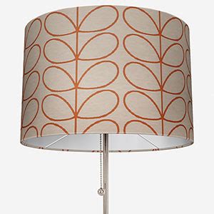Orla Kiely Woven Linear Stem Orange Lamp Shade Blinds Direct