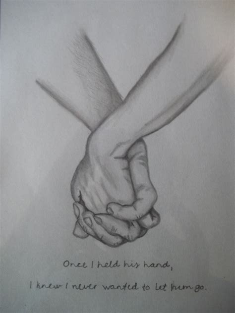 A Drawing Of Two Hands Holding Each Other