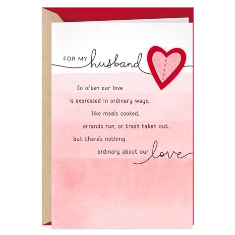 Nothing Ordinary About Our Love Valentines Day Card For Husband Greeting Cards Hallmark