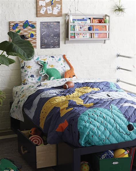 Look through dinosaur bedroom pictures in different colors and styles and when you find some dinosaur. Boys Dinosaur Themed Bedroom | Crate and Barrel