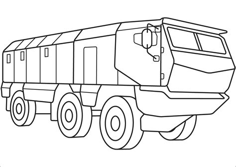 Printable Army Vehicles Coloring Page ColoringBay