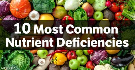 10 Common Nutrient Deficiencies Verve Times