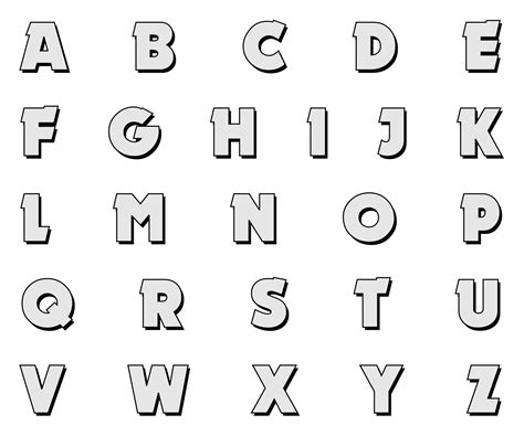 Downloadable Free Printable Alphabet Stencils Templates Free