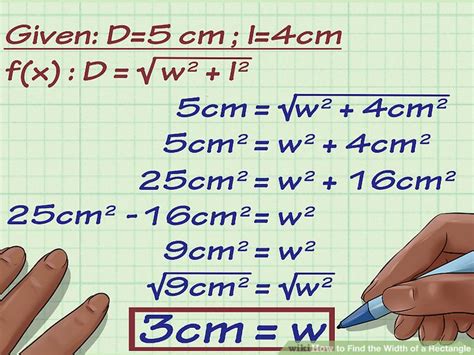 4 Ways To Find The Width Of A Rectangle Wikihow