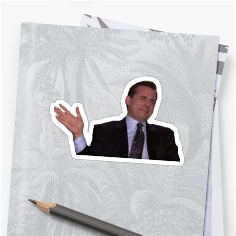 Michael Scott Laughing Sticker By Dancingmandy96 Redbubble