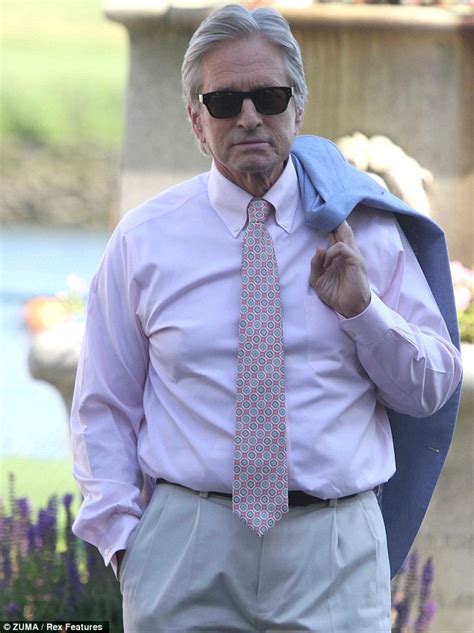 Michael Douglas Wears Smart Suit On Set Of Comedy And So It Goes
